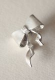 画像1: Wrap around ribbon 片耳ピアス Silver