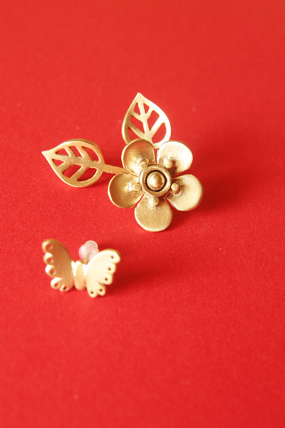 画像1: Japnese Flower ピアス