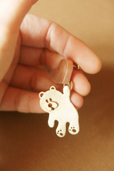 画像: Lovely Bear 片耳ピアス　