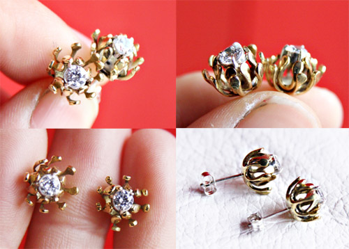 画像: zirconia Flower　ピアス