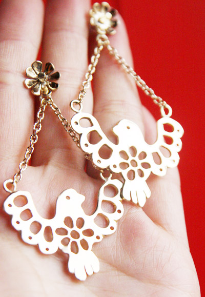 画像: MexicanFlower Bird ピアス