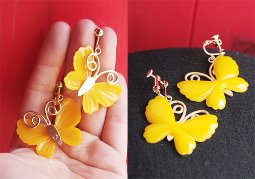 画像: Yellow Butterfly　イヤリング（ピアス）