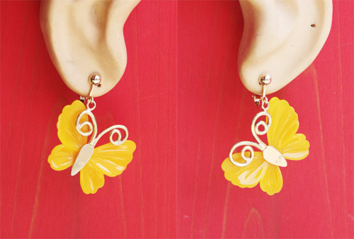 画像: Yellow Butterfly　イヤリング（ピアス）